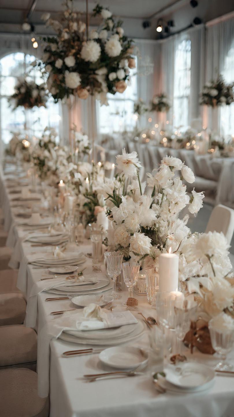 Luxuriöse Hochzeitsfloristik Tafel
